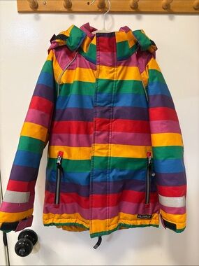 Kids' Rainbow Stripe Hooded Jacket
